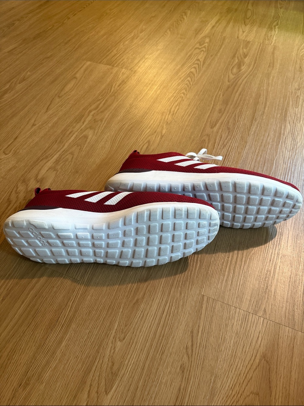 Adidas Cloudfoam Red Mesh Men’s Athletic Sneakers - Picture 3 of 5